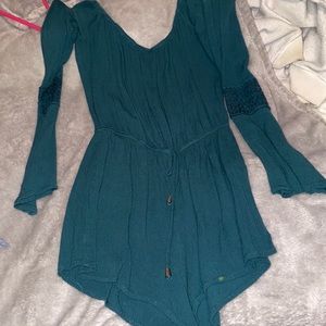 green shorts romper